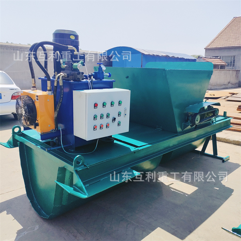 液压自走式水渠成型机 农作物灌溉渠道成型机 混凝土水渠滑模机