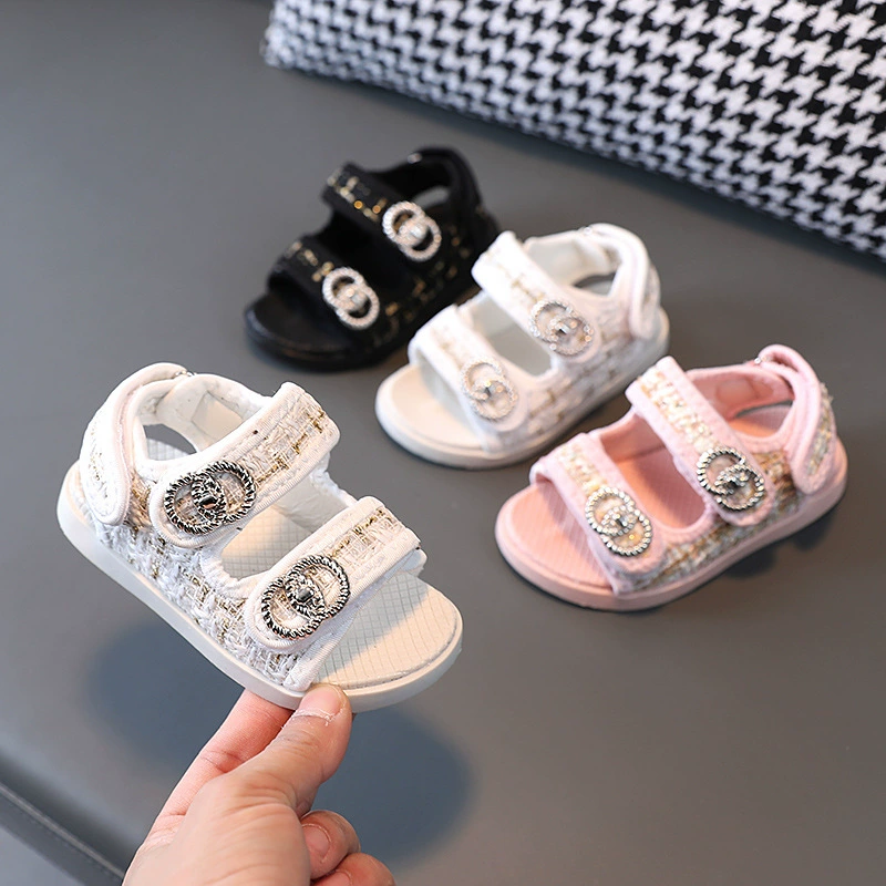 2022 новые летние сандалии для мальчиков и девочек, дышащие спортивные пляжные сандалии, детская Нескользящая детская обувь с мягким дном