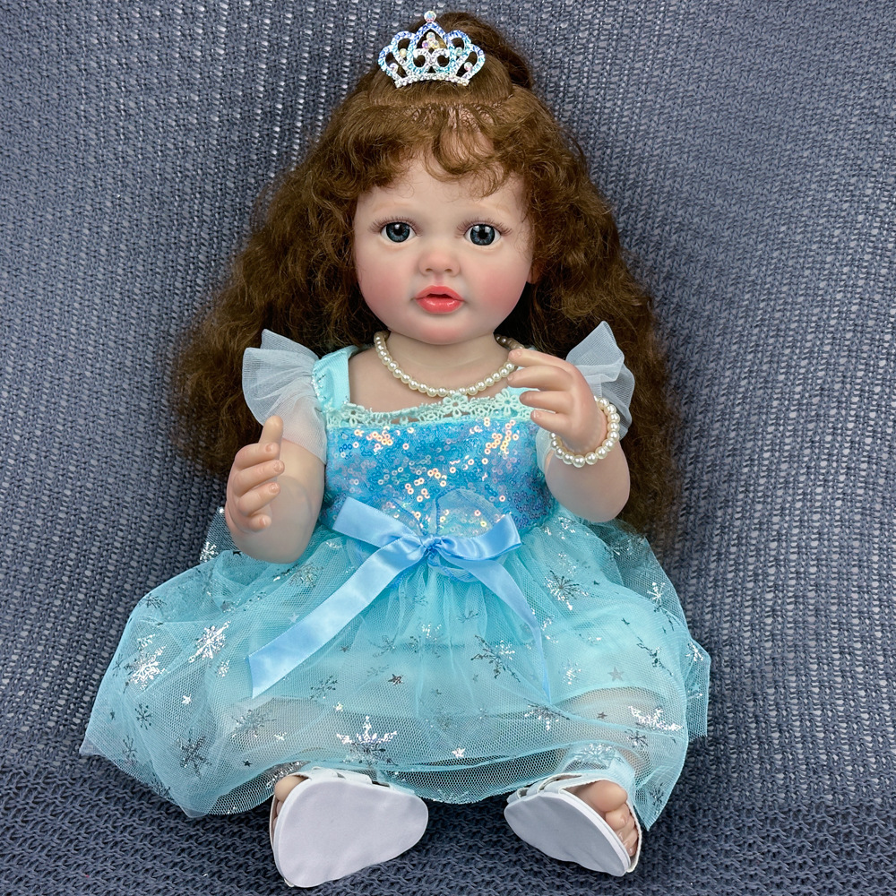 Regalos pesados de cabello largo transfronterizo bebé muñeca de lavado de agua muñeca calmante simulación de vacaciones cambiarse de niña