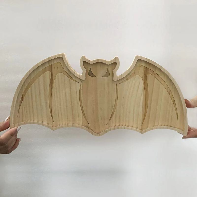 創意的な竹製の食事皿ハロウィーンのカボチャのトレーの食べ物の収納皿|undefined