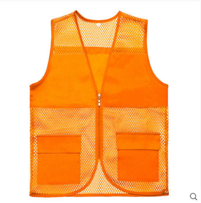 Tela de malla transpirable voluntario chaleco de trabajo personalizado chaleco reflectante voluntario ropa de seguridad personalizada impresión lo