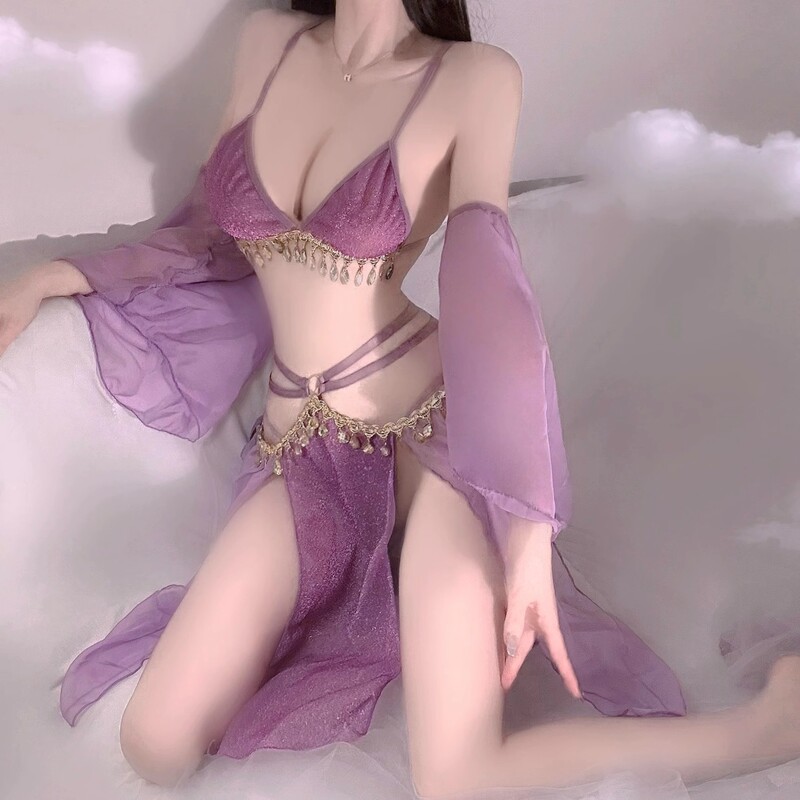 Ge Meng sexy lingerie sexy antique uniform retro national style pajamas bellyband lace chiffon uniform ny