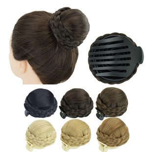 Women's performance wig hair curler hair clip bun bridal hair bag Hanfu performance headdress dance performance ball head