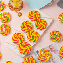 创意50克大棒棒糖网红彩虹波板糖儿童节日零食硬糖幼儿园糖果礼物