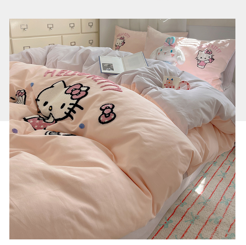 綿の漫画寮にある4ピースの寝具セット 4ピース漫画の綿の寝具 羽毛布団キット漫画子供用純綿綿大版ブラッシュ