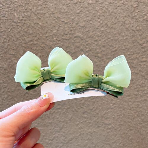 Shop's own  three-dimensional bow hair clip for children high-end hair clip for girls snow gauze hair accessories baby clip
