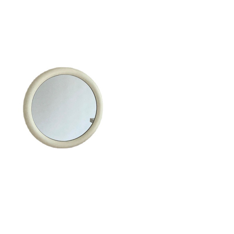 Ins Corea Espejo de maquillaje de madera maciza Espejo de crema Corazón de niña Espejo de tocador Decoración de pose