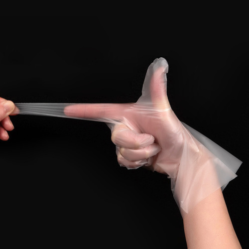 Disposable TPE gloves, food-grade protective transparent and thickened TPE gloves, disposable box-packed film gloves