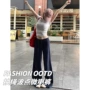 夏季高腰薄款直筒阔腿裤