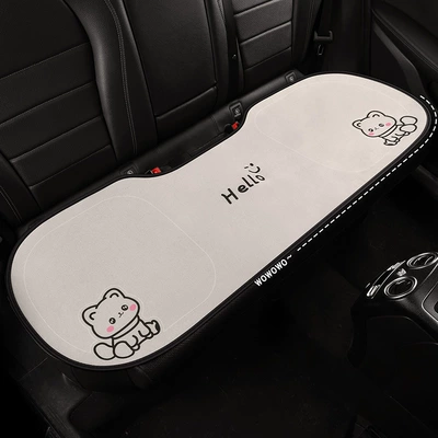 seat pad, three-piece set, rear — Four Seasons Pad - white-three-rows-black-and-white-puppy