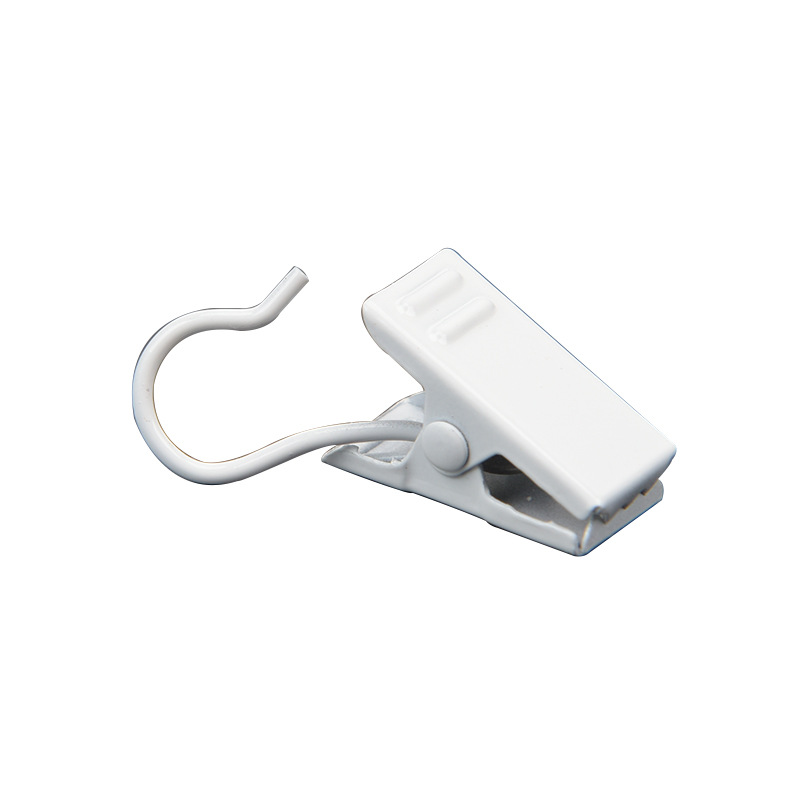 커튼 클립 후크 커튼 버클 후크 클립 금속 두껍게 톱니 모양 작은 클립 흰색 커튼 링 액세서리 TUMAO