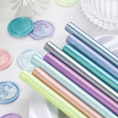 New product in March 23 Aurora Fire Paint Wax Stick Round Gold Powder Polarized Wax Fire Paint Seal Melting Material Wholesale