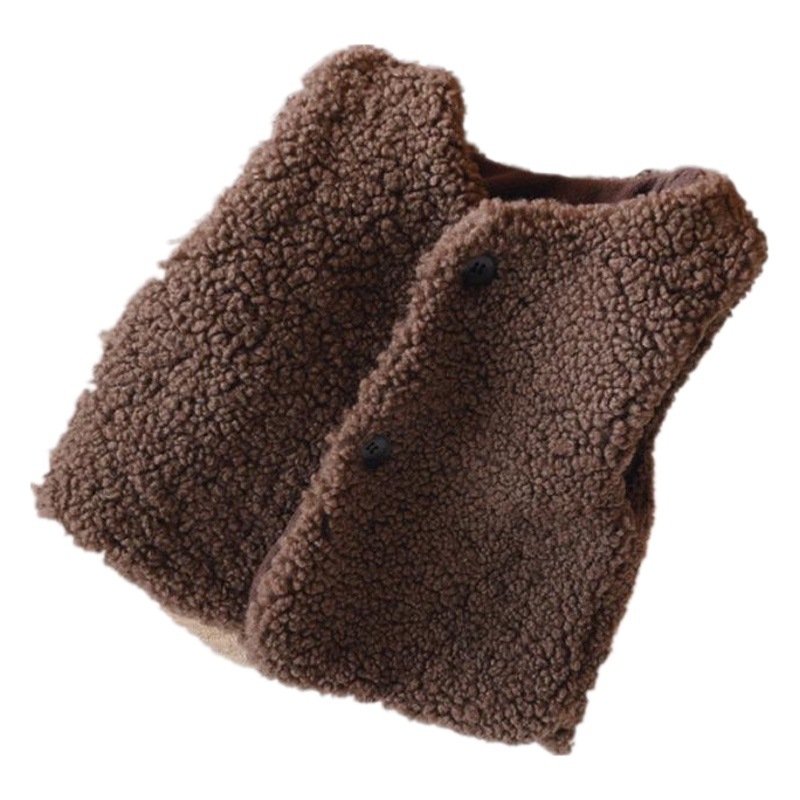 Boys and Girls' Vests, Lambswool Plus Polar Fleece Warm Tops and Vests, 26 Autumn and Winter New Styles, Export Children's Clothing, Dropshipping