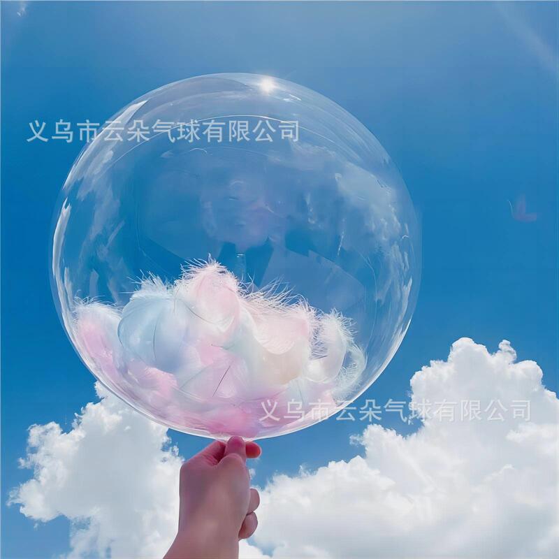 Internet Celebrity Transparent Stretch-Free Wave Ball Pop Ball 10 Inches 18 Inches 24inch 36inch Decorative Ball Set Helium