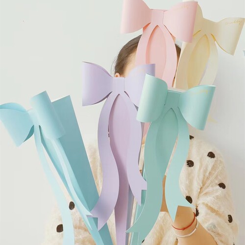 Lover single flower box flower tote bag flower arrangement box fairy wand rose bouquet packaging box bow flower box