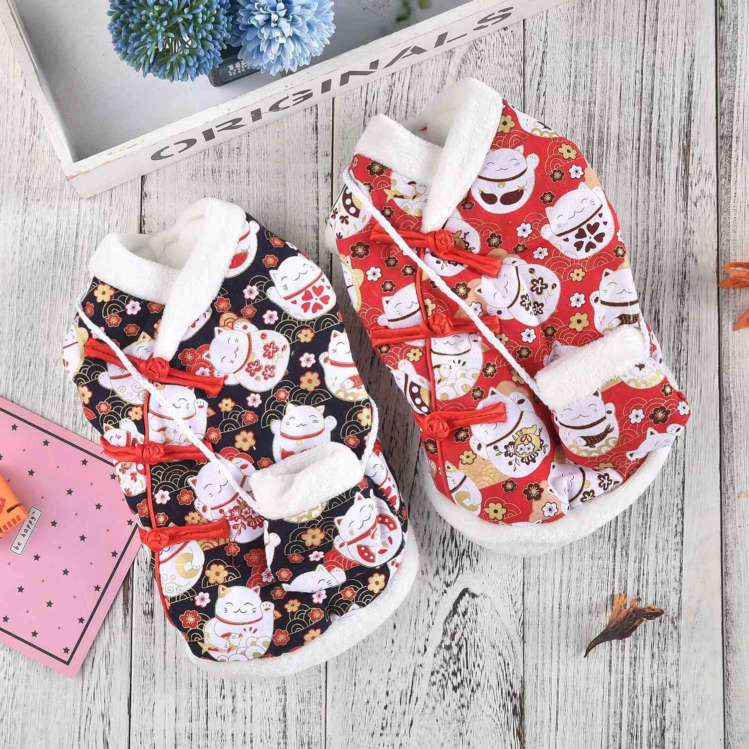 2023 осенне-зимний домашний питомец собака кошка двуногий счастливый кот Тан костюм на флисовой подкладке толстый милый маленький рюкзак