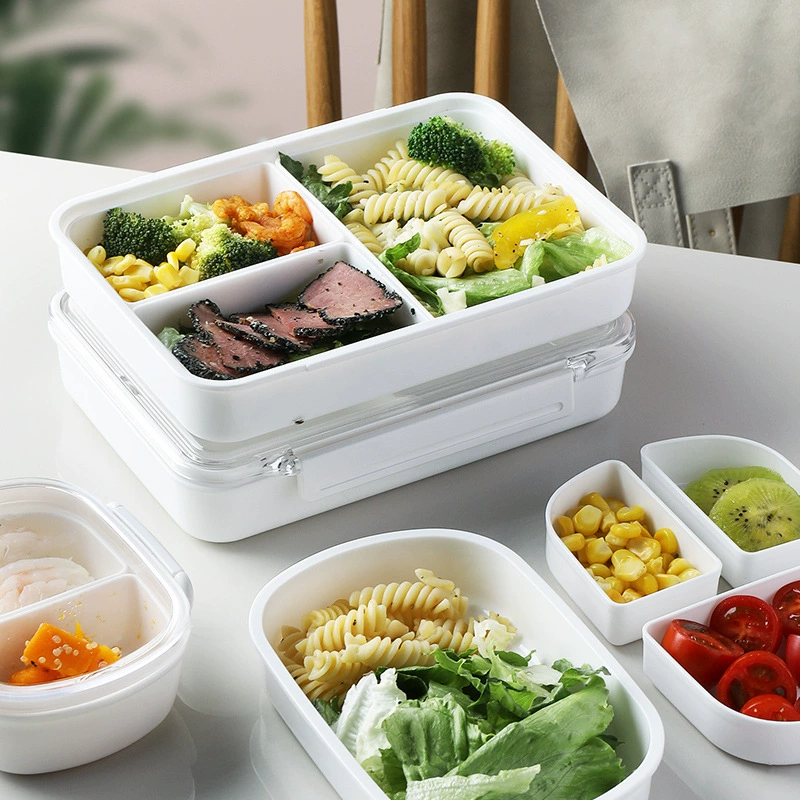Ланч-бокс Bento, разделённый, можно использовать в микроволновке, пищевой герметичный изолированный, 350/490/950 мл