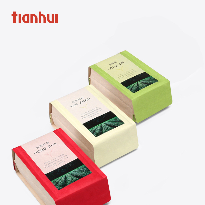 Tianhui bolsa de té de aluminio puro bolsa de sellado térmico bolsa de órgano de té negro Té de roca Té Blanco Bolsa de sellado medio en stock al por mayor