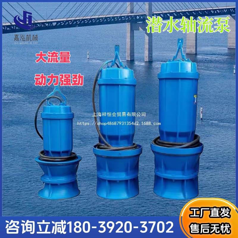 大流量潜水轴流泵立式农田灌溉大功率排涝泵防汛抗旱大口径见描述