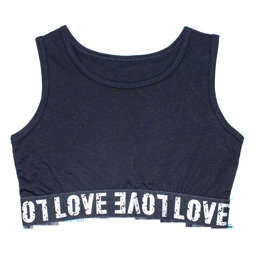 Camisola de las niñas Chaleco de punto estilo occidental desgaste exterior alta cintura expuesto ombligo Jazz hip hop deportes chaleco fino verano