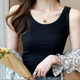 TikTok Popular Women's Threaded Vest Women's Sports Slim-fit Inner Wearing Outer Wearing Slim-fit Spring and Summer New Slim-fit Base Shirt