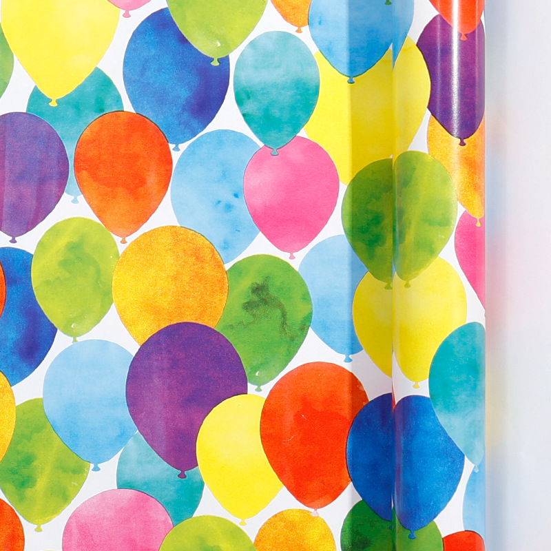 Transfronterizos para papel de papel de gran tamaño Happy Birthday Carton Wrapper Color Balloon Paper Gift Set Creativo
