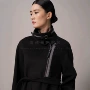 中长款双面撞色高领大衣