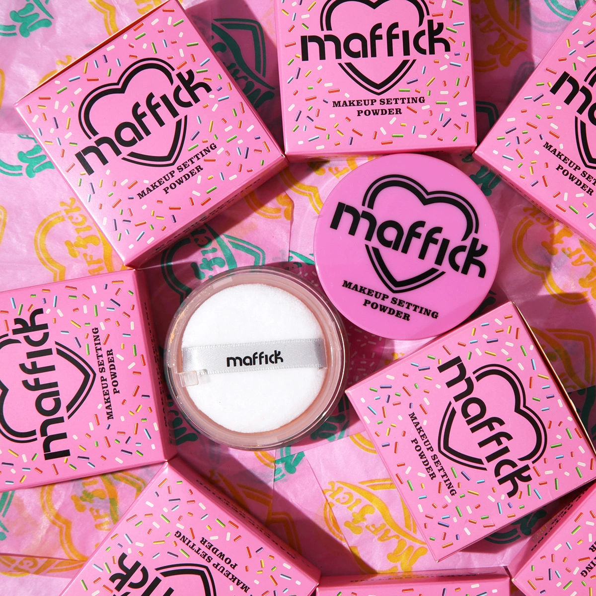 Трансграничная MAFFICK-MF381 девушка с контролем масла для макияжа, порошок для макияжа, нежный и благоприятный для кожи, водонепроницаемый и длительное осветляющее средство
