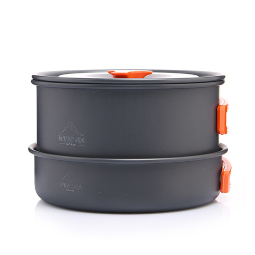 Widesea camping pot set for 3-4 people, portable outdoor pot with teapot, picnic, hiking and camping pot