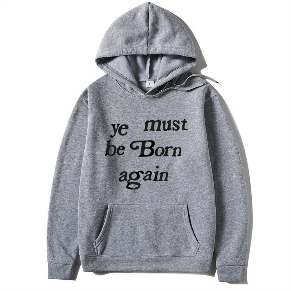 Automne et hiver nouveau Kanye Graffiti mousse lettre impression pull à capuche unisexe manteau_voghion.com