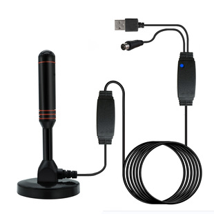 Factory direct secondary amplification active ground wave digital TV antenna magnetic base suction cup antenna