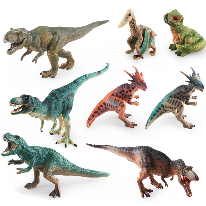 Transfronterizo simulación Jurásico dinosaurio modelo Pterosaurio Rex Tyrannosaurus hinchada cabeza Dragón de escritorio adornos estáticos