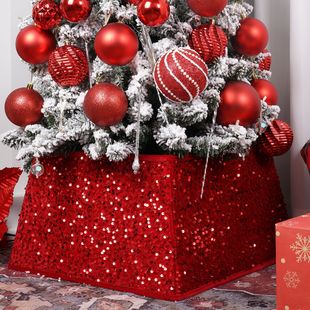 Cross-border 4/6 Christmas Tree Skirt Creative Sequins Stereo Tree Surrounding Mall Tree Bottom Decoration Scene Layout Props