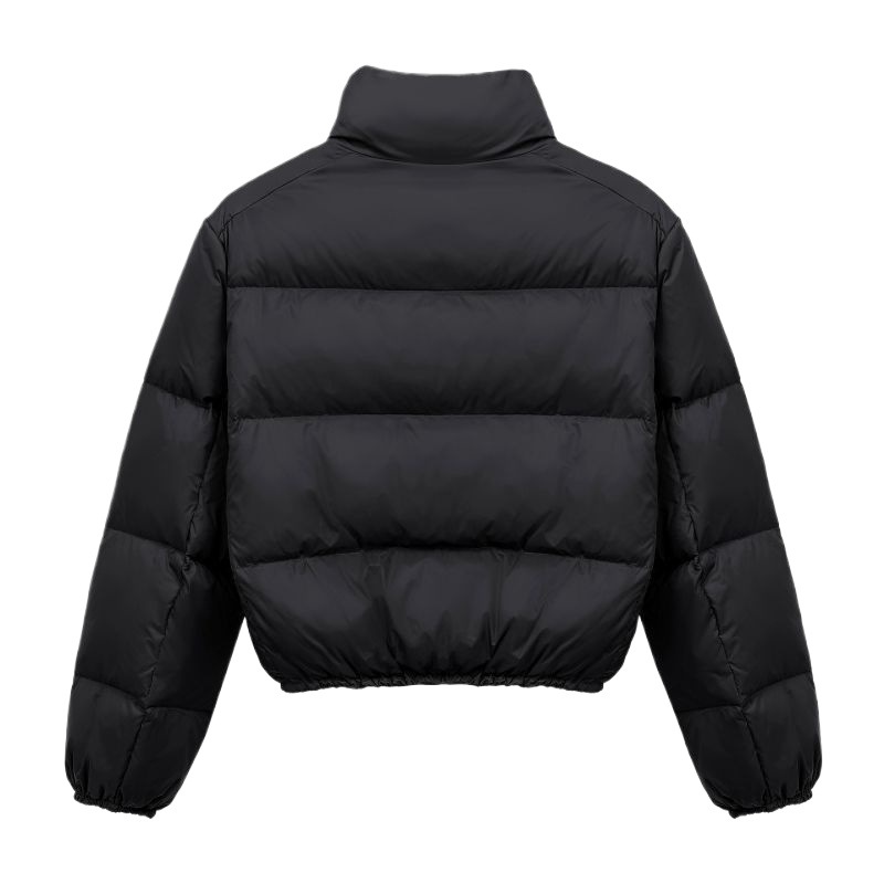 Nieuwe Europese Kendall Jenner-stijl korte witte donsjas/pufferjack voor dames, maat S, voor de winter van 2025._voghion.com