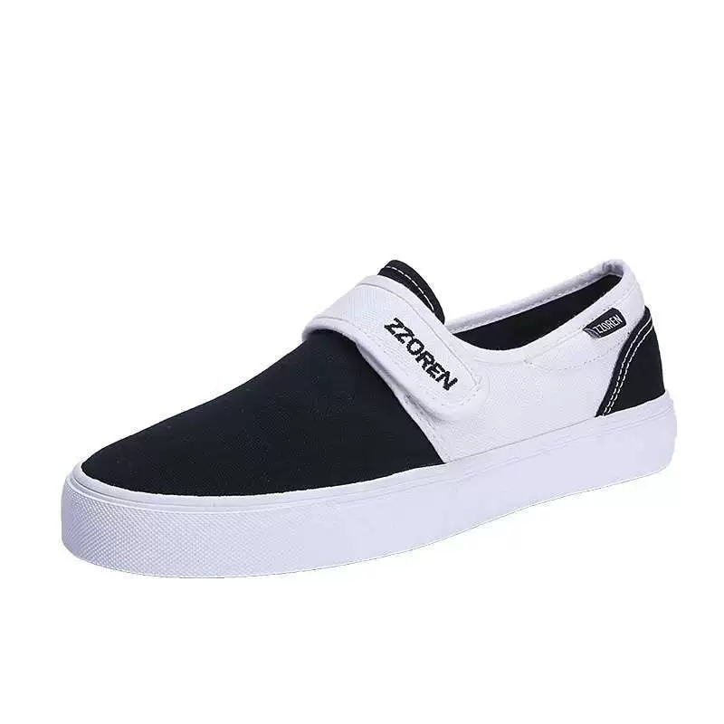 Low footwear with velcro, shoes for beloved, cloth sneakers, trend of season