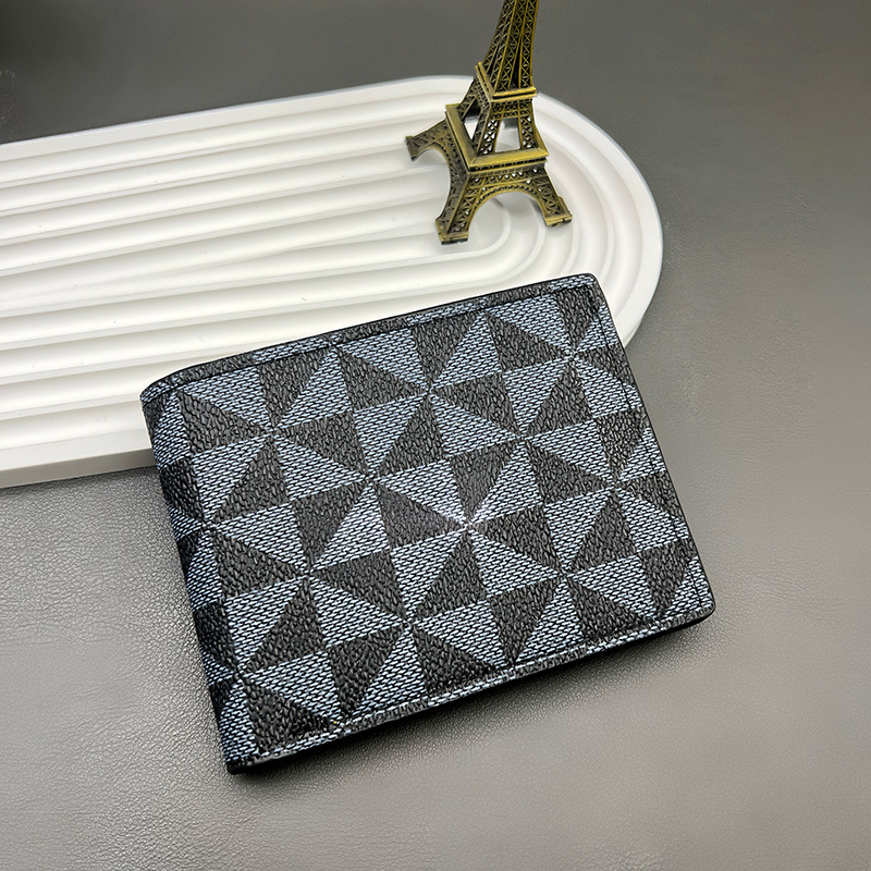 Korean Style Men's Short Printed 80% off Wallet 2025 New Trendy Brand Simple Multi-Card Slot Wallet Coin Purse Wholesale