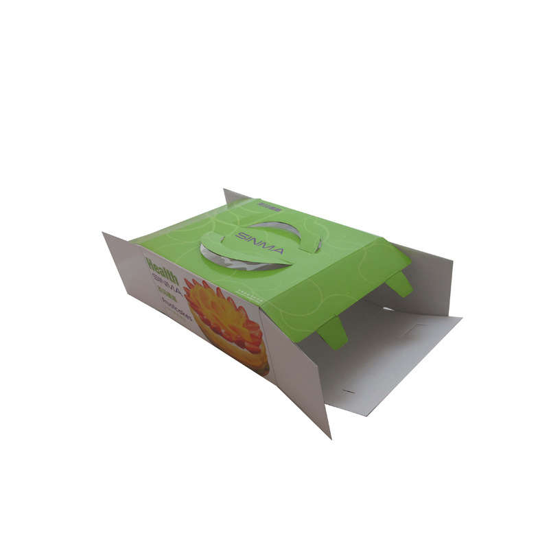 10寸手提翻糖蛋糕盒 可印刷LOGO款双层烘焙蛋糕盒 食品包装纸盒