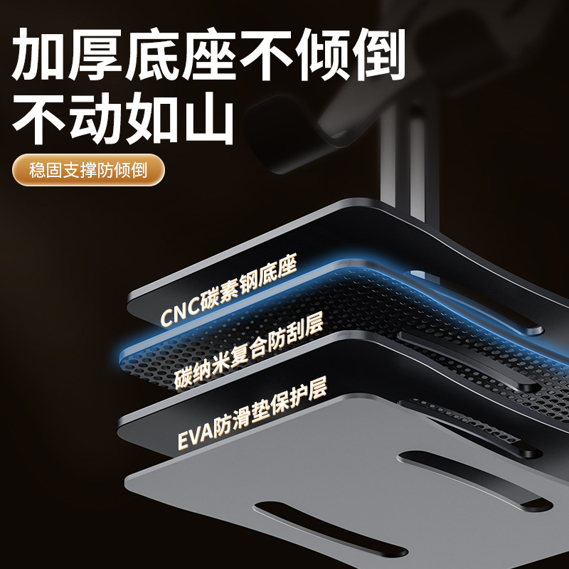 合金製折りたたみ式卓上スマホ・タブレットスタンド、ドラマ視聴・オンライン授業に最適、高さ調整可能、ポータブル、ワイヤレス充電対応|undefined