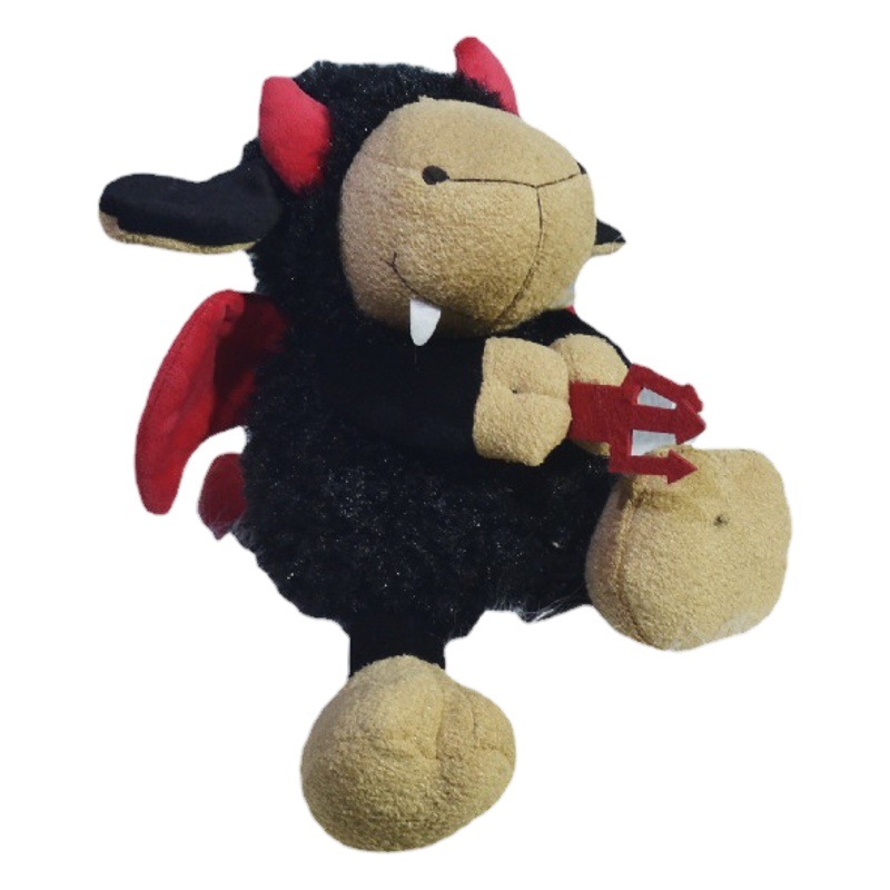 Comercio exterior feo lindo diablo ovejas muñeca de peluche de juguete regalo de Halloween divertido muñeca Decoración Accesorios de la diversión al por mayor