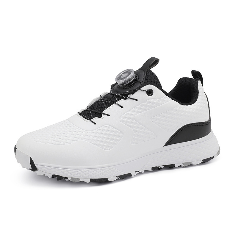 새로운 스파이크리스 골프 신발 남성용 대형 골프 트레이너 자동 회전 버클 골프 스니커즈