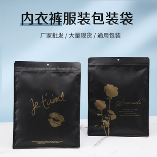 In stock sexy underwear clothing packaging bag zipper bag bra storage opaque zipper ziplock bag 22*28