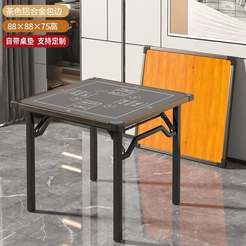 Mesa de ajedrez y tarjetas, mesa de mahjong sin piernas, marco de mesa plegable multifuncional, mesa de comedor de doble cara, mesa pequeña cuadrada