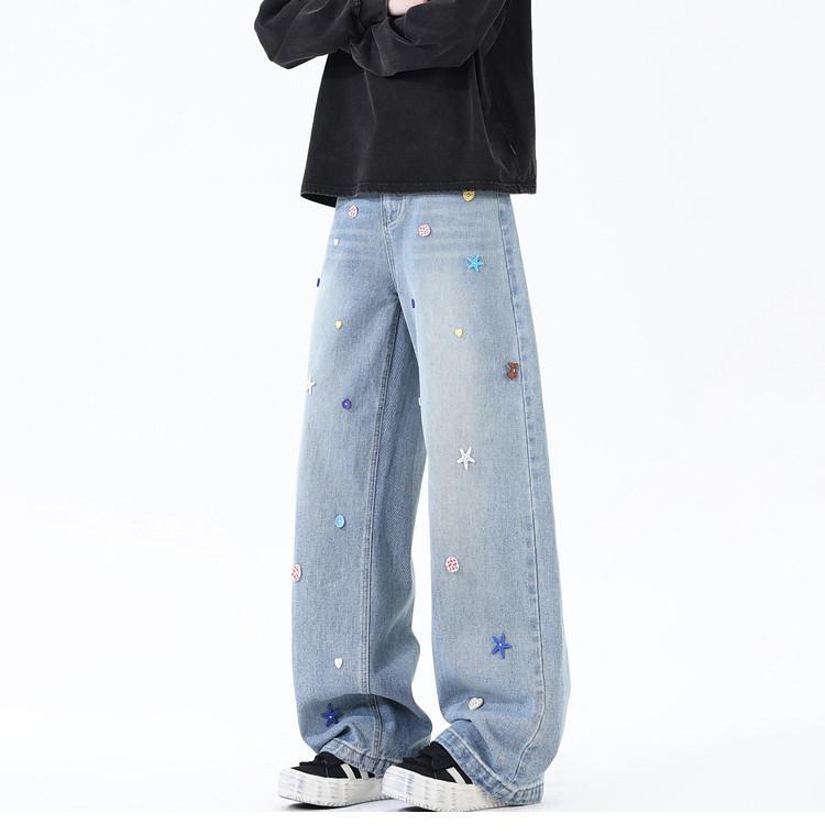 Retro Bunte Wide Leg Jeans Für Damen Und Herren Boyfriend Style_voghion.com
