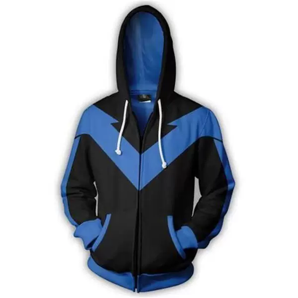 Blue V zipper