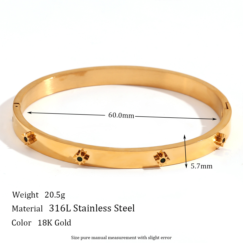 Plated 18K Octet Star Zircon Buckle Bracelet