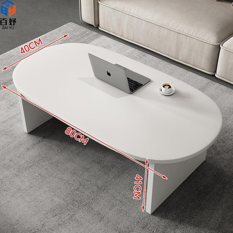 Mesa de té simple de diseño nórdico pequeña mesa negra ovalada para el hogar simple mesas medievales de alojamiento doméstico