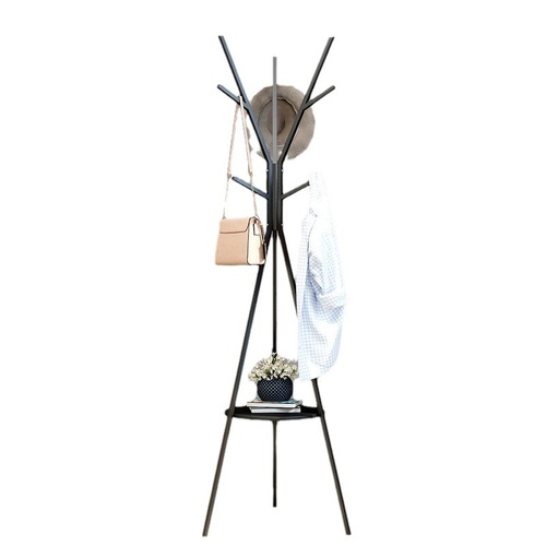 Hanging clothes and hat rack in the bedroom floor-standing iron metal simple Nordic branch household creative clothes and hat rack
