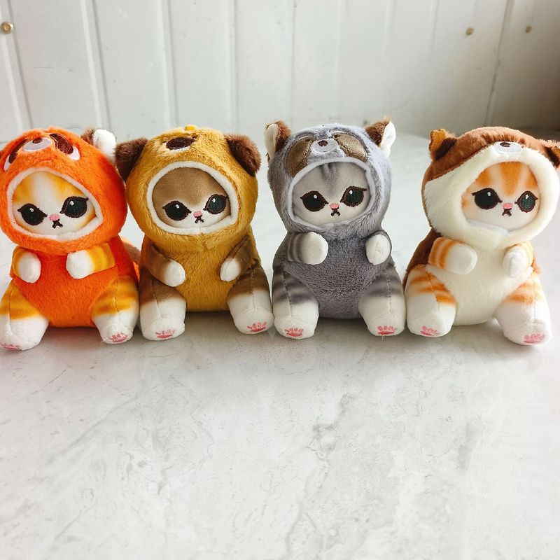 猫 Fusandi サメ猫 mofusand 女装ロングテール動物ぬいぐるみ漫画人形卸売かわいい|undefined