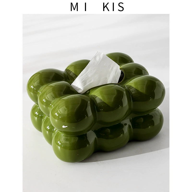 Творческая коробка из оливкового зеленого бумажного салфетки для дома гостиная журнальный столик керамическая коробка для перекачки бумаги коробка для салфеток бумажная коробка декоративные украшения