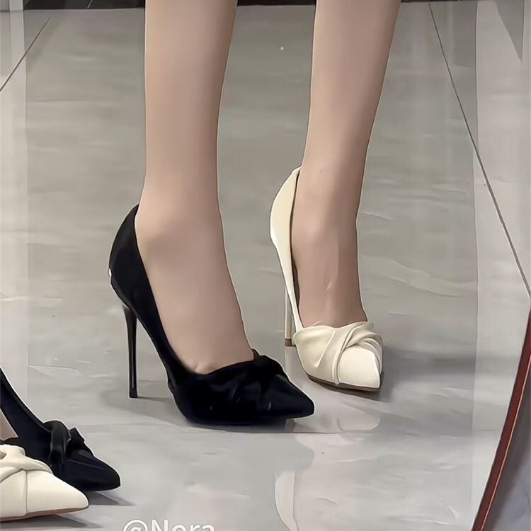 Fairy Style Comfortable Soft-Soled High-Heeled Shoes That Are Not Tiring for Feet 2024 Internet Celebrity New Style High-Looking Fresh and Elegant Shoes
